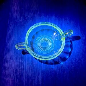 High manganese glass trinket bowl, EUC